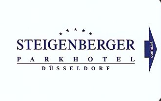 Hotel Keycard Steigenberger Duesseldorf Germany Front