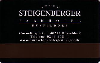 Hotel Keycard Steigenberger Duesseldorf Germany Back