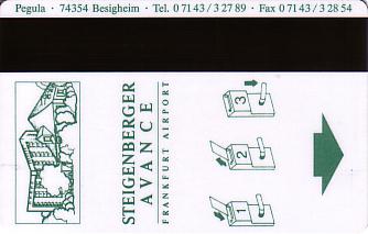 Hotel Keycard Steigenberger Frankfurt Germany Back