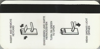 Hotel Keycard Steigenberger Frankfurt Germany Back
