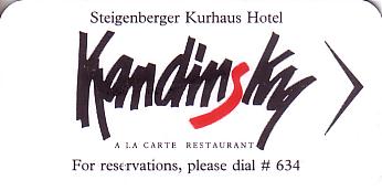 Hotel Keycard Steigenberger The Hague Netherlands Front