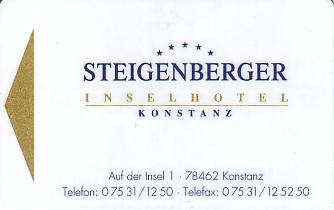 Hotel Keycard Steigenberger Konstanz Germany Front
