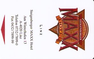 Hotel Keycard Steigenberger Linz Austria Front