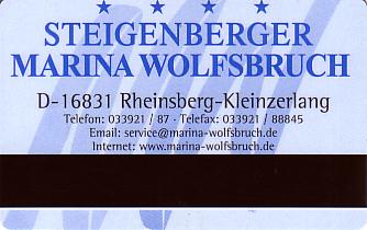 Hotel Keycard Steigenberger Rheinsberg Germany Back