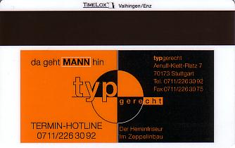 Hotel Keycard Steigenberger Stuttgart Germany Back