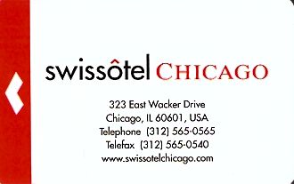 Hotel Keycard Swissotel Chicago U.S.A. Front