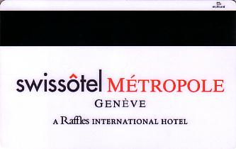 Hotel Keycard Swissotel Geneva Switzerland Back