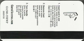 Hotel Keycard Best Western Generic Back