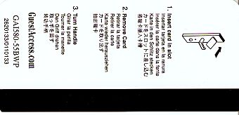 Hotel Keycard Best Western Generic Back