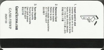 Hotel Keycard Best Western Generic Back