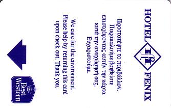 Hotel Keycard Best Western Athens Greece Front