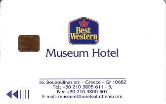 Hotel Keycard Best Western Athens Greece Front
