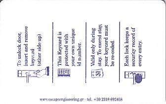Hotel Keycard Best Western Athens Greece Back