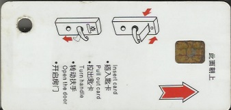 Hotel Keycard Best Western Beijing China Back