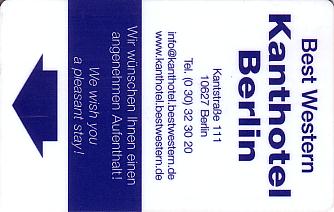Hotel Keycard Best Western Berlin Germany Front
