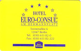 Hotel Keycard Best Western Berlin Germany Front