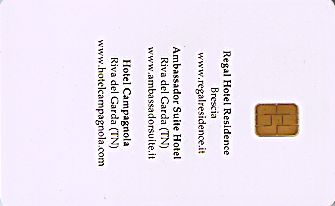 Hotel Keycard Best Western Brescia Italy Back