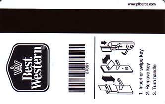 Hotel Keycard Best Western Cocoa Beach U.S.A. Back