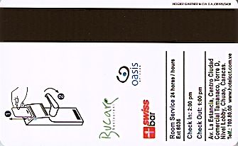 Hotel Keycard Best Western Caracas Venezuela Back