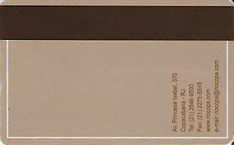 Hotel Keycard Best Western Copacabana Brazil Back