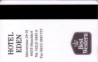 Hotel Keycard Best Western Duesseldorf Germany Back