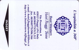 Hotel Keycard Best Western Fiuggi Italy Front