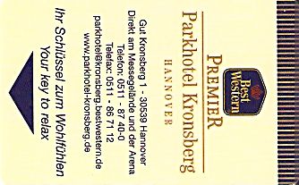 Hotel Keycard Best Western Hannover Germany Front