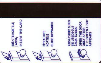 Hotel Keycard Best Western Kaunas Lithuania Back