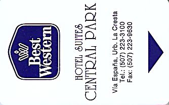 Hotel Keycard Best Western La Cresta Panama Front
