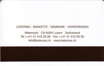 Hotel Keycard Best Western Luzern Switzerland Back