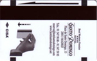 Hotel Keycard Best Western Madrid Spain Back