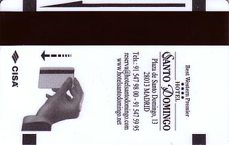 Hotel Keycard Best Western Madrid Spain Back