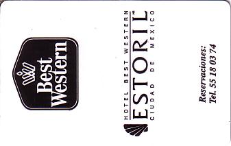 Hotel Keycard Best Western Mexico City Mexico Front