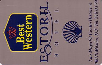 Hotel Keycard Best Western Mexico City Mexico Front