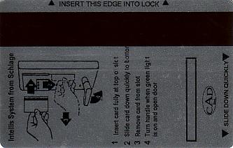 Hotel Keycard Best Western New York City U.S.A. Back