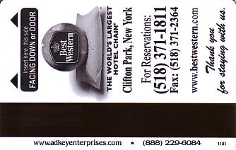 Hotel Keycard Best Western New York City U.S.A. Back
