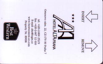 Hotel Keycard Best Western Prague Czech Republic Front