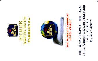 Hotel Keycard Best Western Quigdao China Front