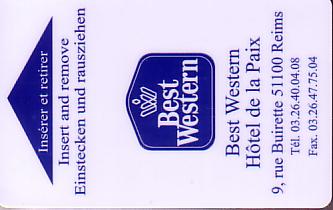 Hotel Keycard Best Western Reims France Front