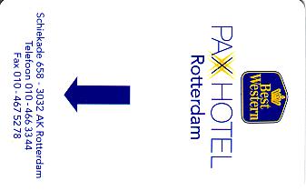 Hotel Keycard Best Western Rotterdam Netherlands Front