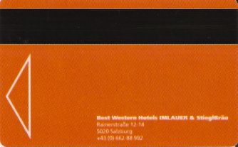 Hotel Keycard Best Western Salzburg Austria Back