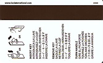 Hotel Keycard Best Western Victoria Canada Back