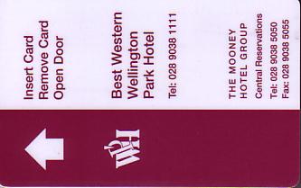 Hotel Keycard Best Western Wellington New Zealand Front