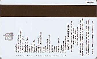 Hotel Keycard Camino Real Generic Back