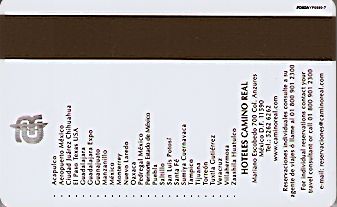 Hotel Keycard Camino Real Generic Back