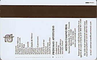 Hotel Keycard Camino Real Generic Back