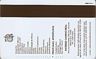 Hotel Keycard Camino Real Generic Back