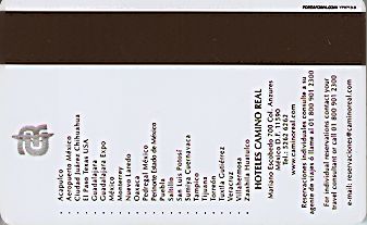 Hotel Keycard Camino Real Generic Back