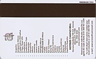 Hotel Keycard Camino Real Generic Back