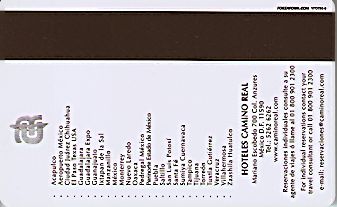 Hotel Keycard Camino Real Generic Back